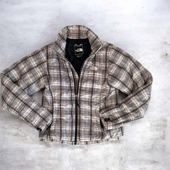 The North Face Jackets & Blazers - The North Face Brown Plaid Puffer Jacket XS